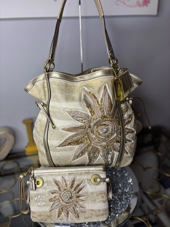 Coach Handbags - Coach 2012 Audrey Limited Edition Sun Starfish tote w/ matching wristlet EUC
